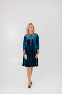 Velvet Dress Beta Turquoise