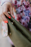 Backpack Khaki Roses