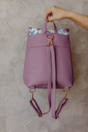 Backpack Purple Pansies