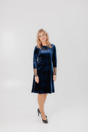 Velvet Dress Beta Navy Blue