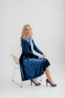 Velvet Dress Bella Navy