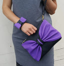 Purple Midi Clutch Bag