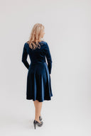 Velvet Dress Bella Navy