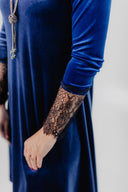 Velvet Dress Beta Royal Blue