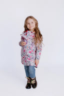 Girls' Softshell Coat Pink Spring Meadow