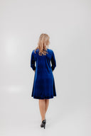 Velvet Dress Beta Royal Blue