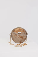 Round Gold Pony Handbag