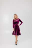 Velvet Dress Bella Plum