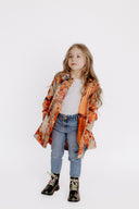 Girls' Softshell Coat Orange Time