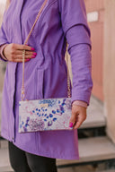 Clutch bag Purple Peonies