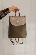 Backpack Grey Suede, grey-silver 