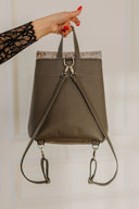 Backpack Grey Suede, grey-silver 