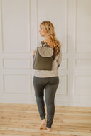 Backpack Grey Suede, grey-silver 