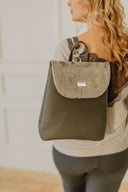 Backpack Grey Suede, grey-silver 