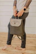 Backpack Grey Suede, grey-silver 