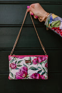 Clutch bag Fuschia Peonies