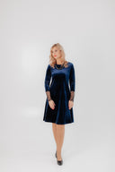 Velvet Dress Beta Navy Blue