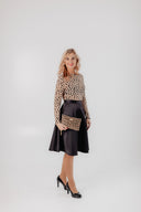 Clutch bag Beige/Black Leopard