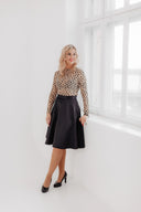 Skirt, Satin Black with zipper