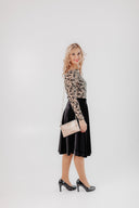 Beige Tulle Top Black Ornaments