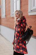 Sieviešu Softshell mētelis Orange Peonies