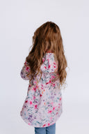 Girls' Softshell Coat Pink Spring Meadow