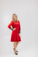 Velvet Dress Beta Red
