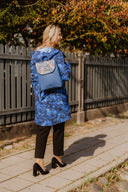 Backpack Blue Flowers