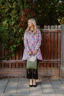 Backpack Khaki Roses