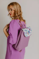 Backpack Purple Pansies