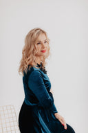 Velvet Dress Bella Aqua