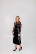 Velvet Slip Dress Karla Velvet Black