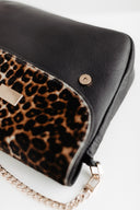 Handbag - Baguette type Black Leopard