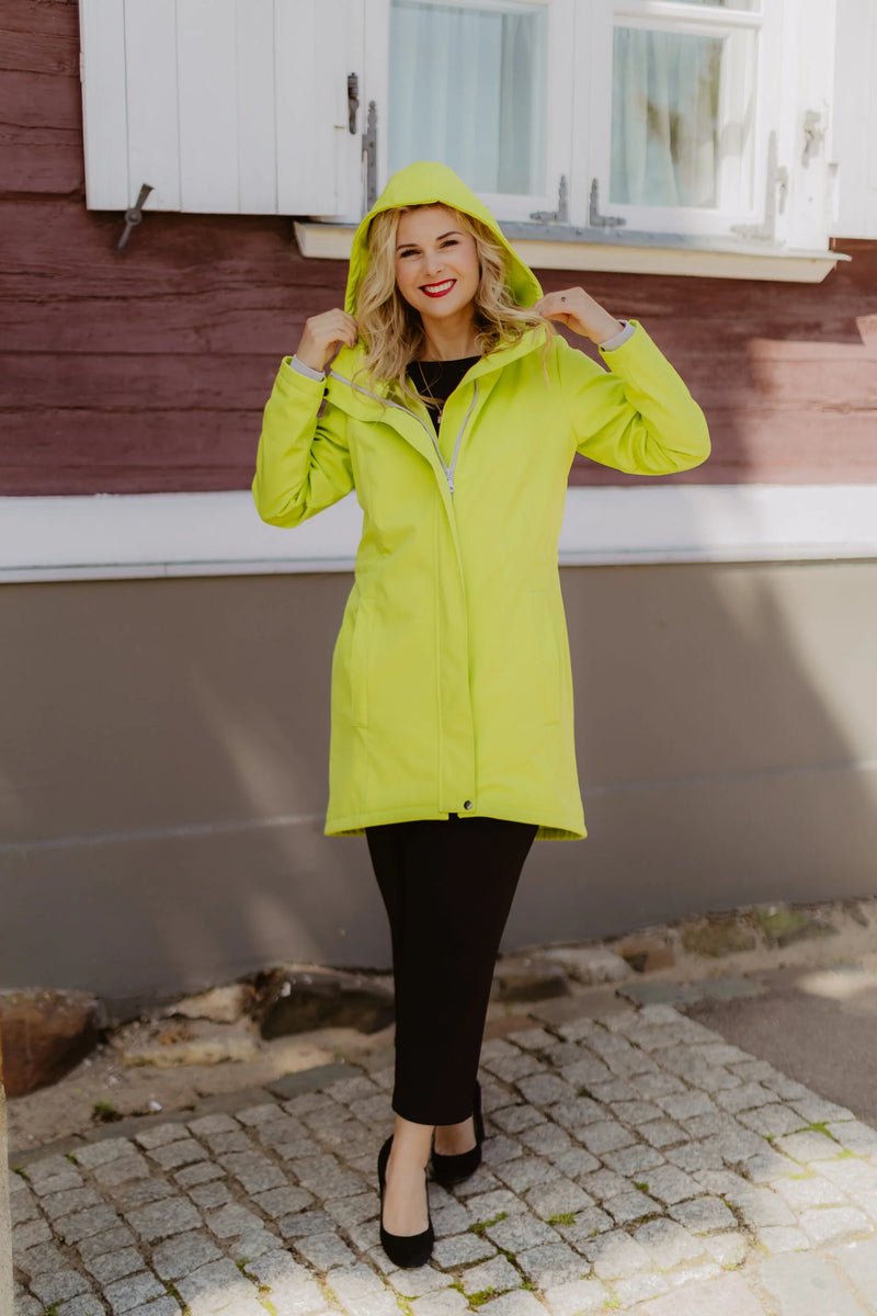 Women's Softshell Coat Lime Green