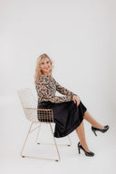 Beige Tulle Top Black Ornaments