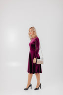Velvet Dress Bella Plum
