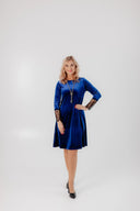 Velvet Dress Beta Royal Blue