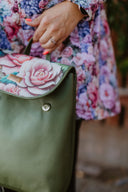 Backpack Khaki Roses
