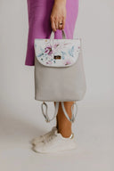 Backpack Grey Roses