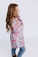 Girls' Softshell Coat Pink Spring Meadow