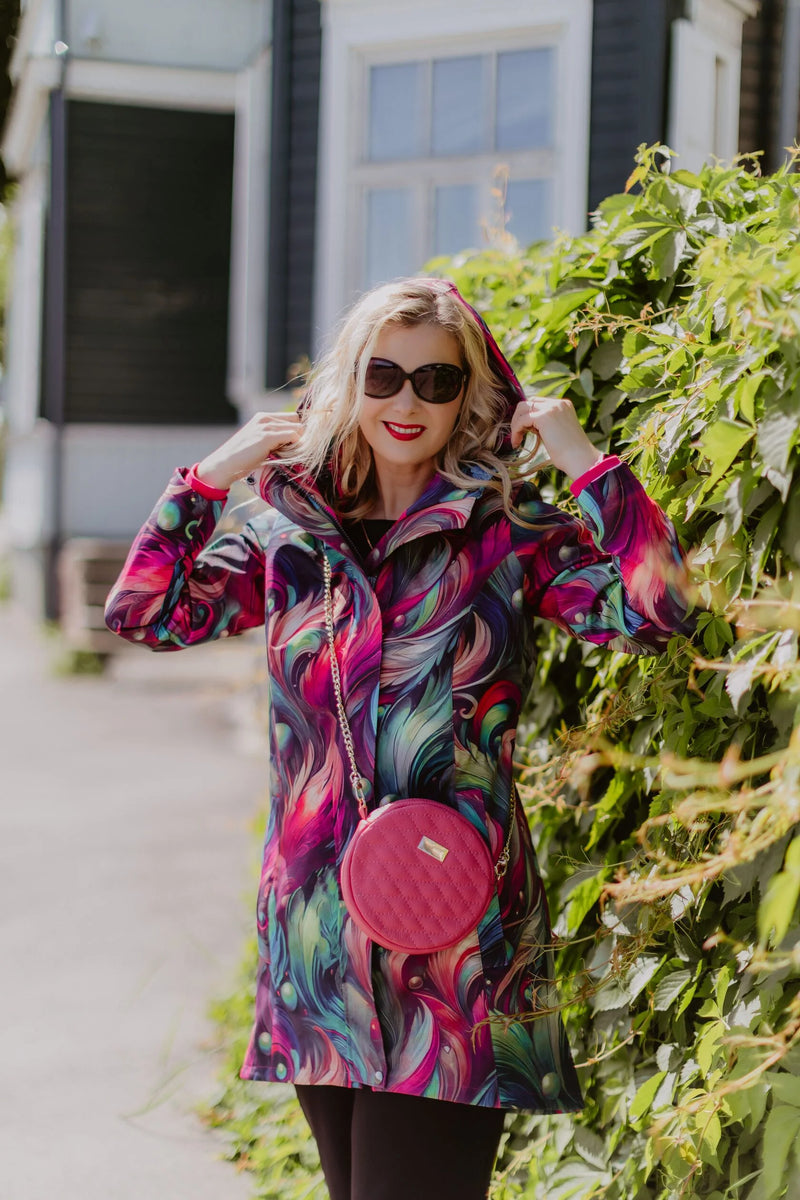 Women's Softshell Coat Colorful Feather