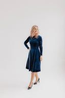 Velvet Dress Bella Navy