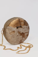 Round Gold Pony Handbag