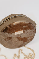 Round Gold Pony Handbag