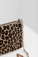 Clutch bag Beige Leopard