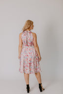 Dress Beige with pink Feathers