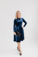 Velvet Dress Bella Navy