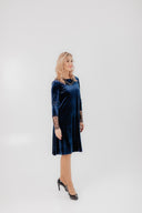 Velvet Dress Beta Navy Blue