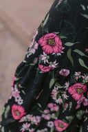 Dress Black with Pink Peonies and Rose