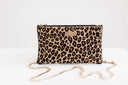 Clutch bag Beige/Black Leopard
